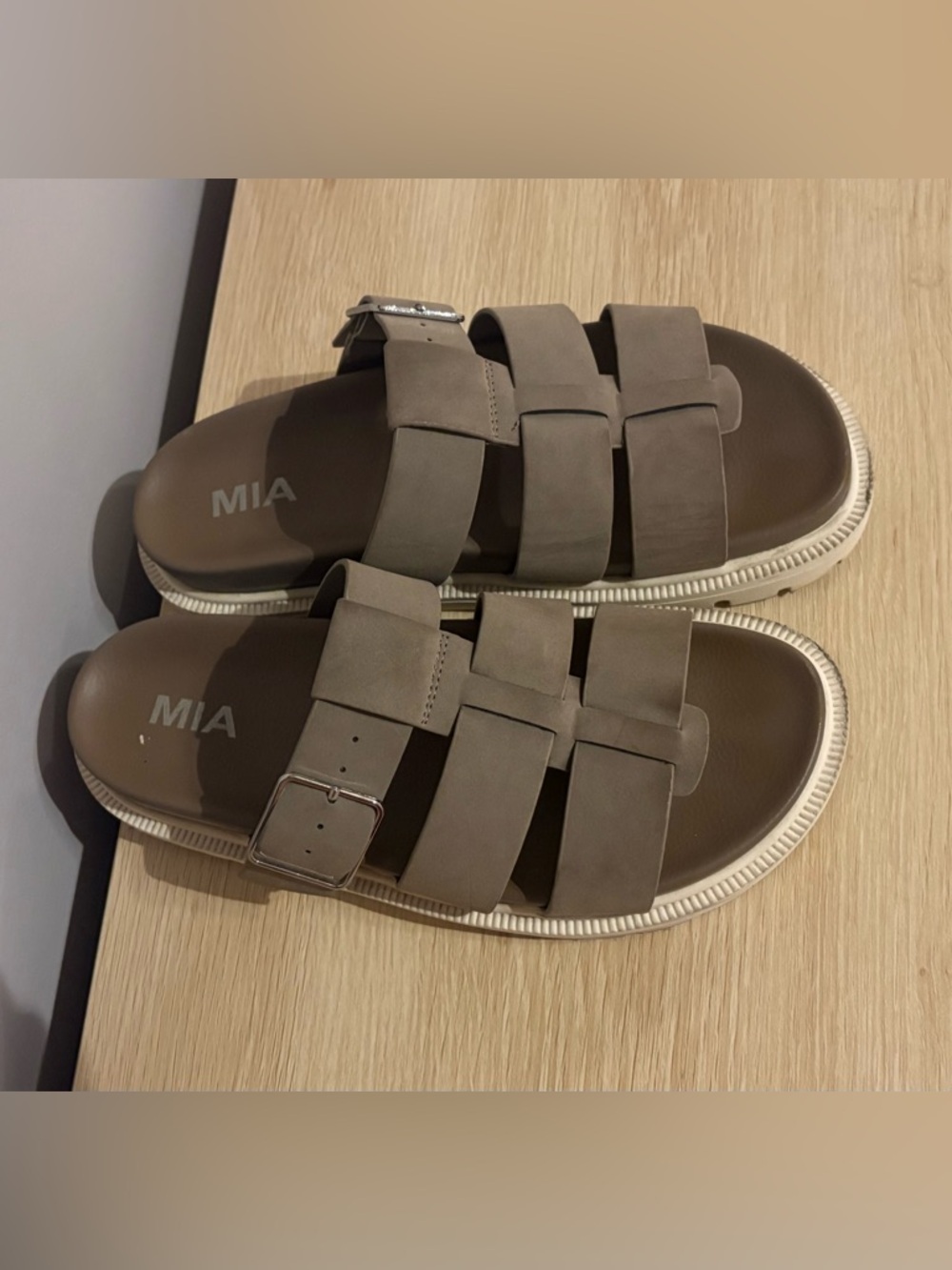 MIA Triple Buckle Slide Sandals